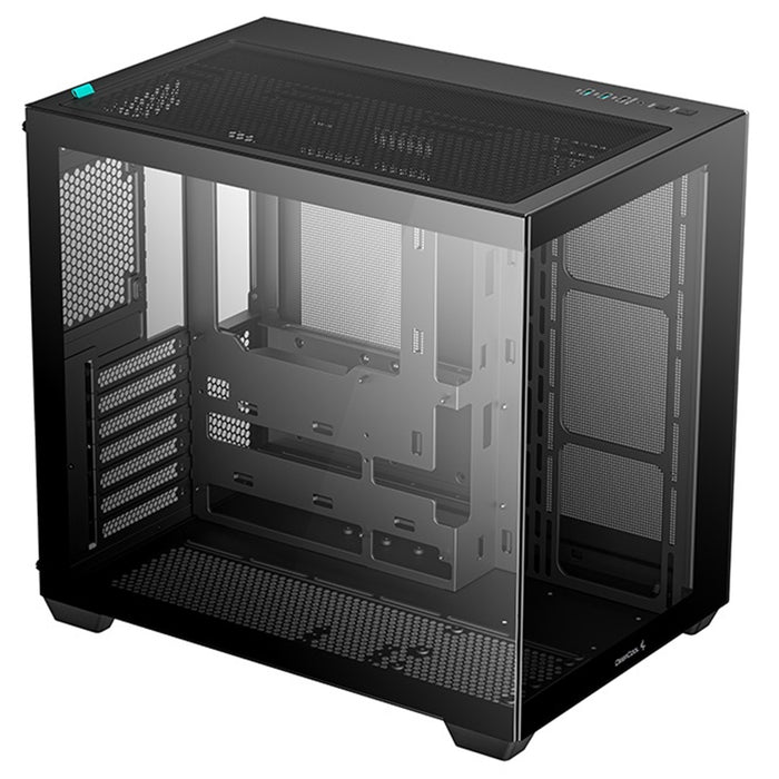 DeepCool CG530 Black Case | Dual-Chamber, Tempered Glass, High Airflow