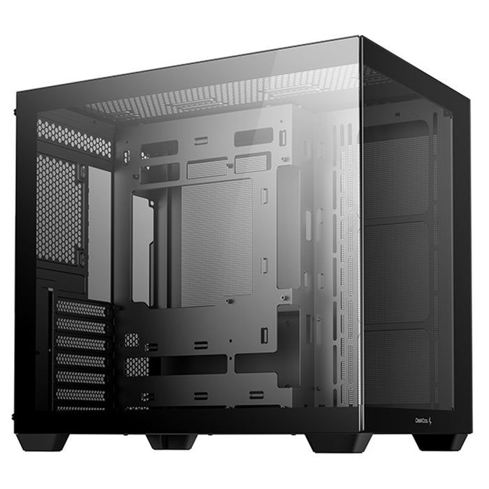 DeepCool CG530 Black Case | Dual-Chamber, Tempered Glass, High Airflow
