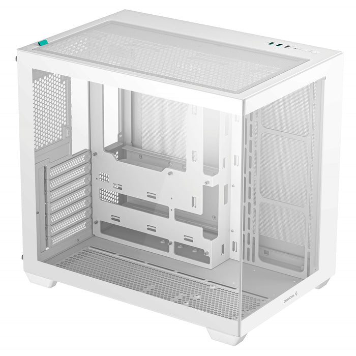 DeepCool CG530 White Case | Dual-Chamber, Tempered Glass, High Airflow