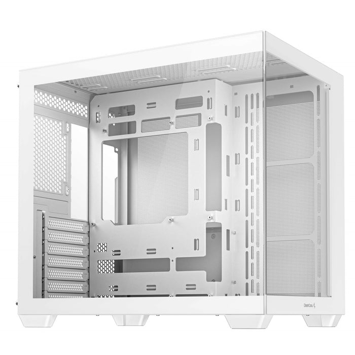 DeepCool CG530 White Case | Dual-Chamber, Tempered Glass, High Airflow