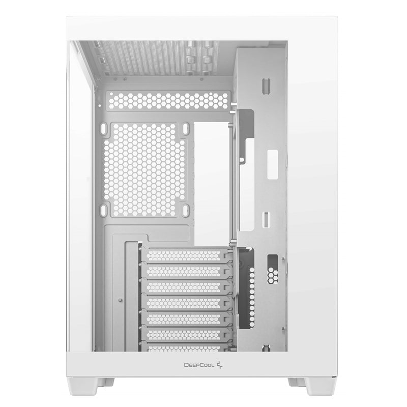 DeepCool CG530 White Case | Dual-Chamber, Tempered Glass, High Airflow - IT Supplies Ltd