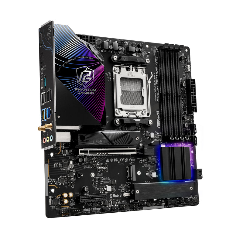 ASRock B850M Riptide WiFi AM5 DDR5 mATX Motherboard, Wi-Fi 7