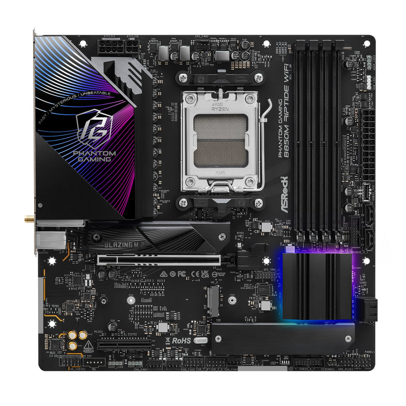 ASRock B850M Riptide WiFi AM5 DDR5 mATX Motherboard, Wi-Fi 7