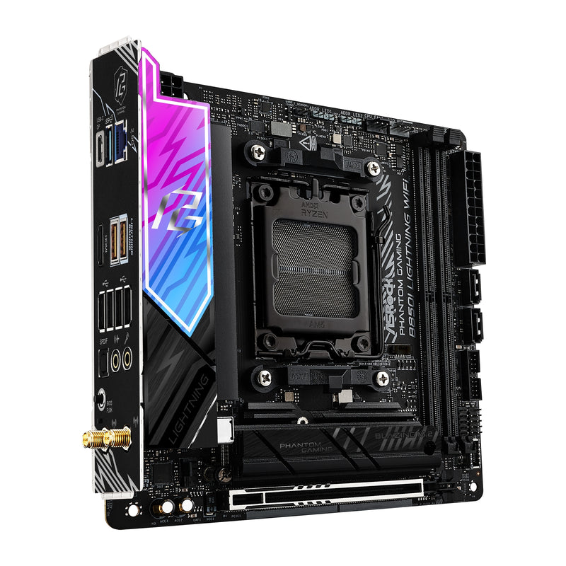 ASRock B850I Lightning WiFi Mini-ITX Motherboard, AMD AM5, DDR5, USB-C - IT Supplies Ltd