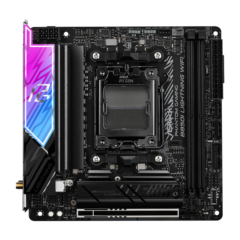 ASRock B850I Lightning WiFi Mini-ITX Motherboard, AMD AM5, DDR5, USB-C - IT Supplies Ltd