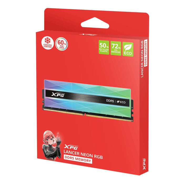Adata LANCER NEON DDR5 8000MHz 32GB (2x16GB) RGB RAM | Ultra-Fast