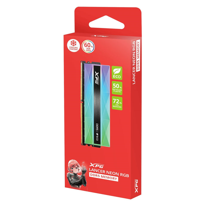 Adata LANCER NEON DDR5 7200MHz 32GB (2x16GB) RGB RAM | Fast & Reliable