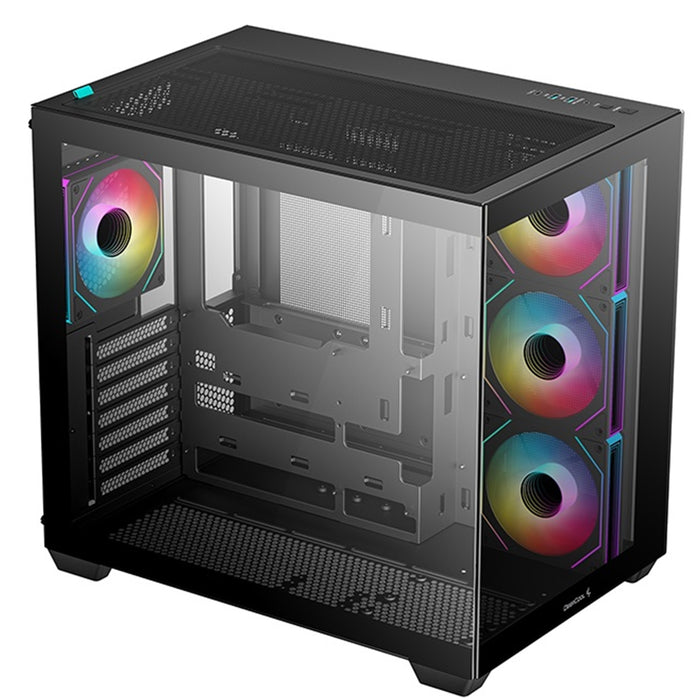 DeepCool CG530 4F Black Mid-Tower Case | ARGB, Tempered Glass, Airflow