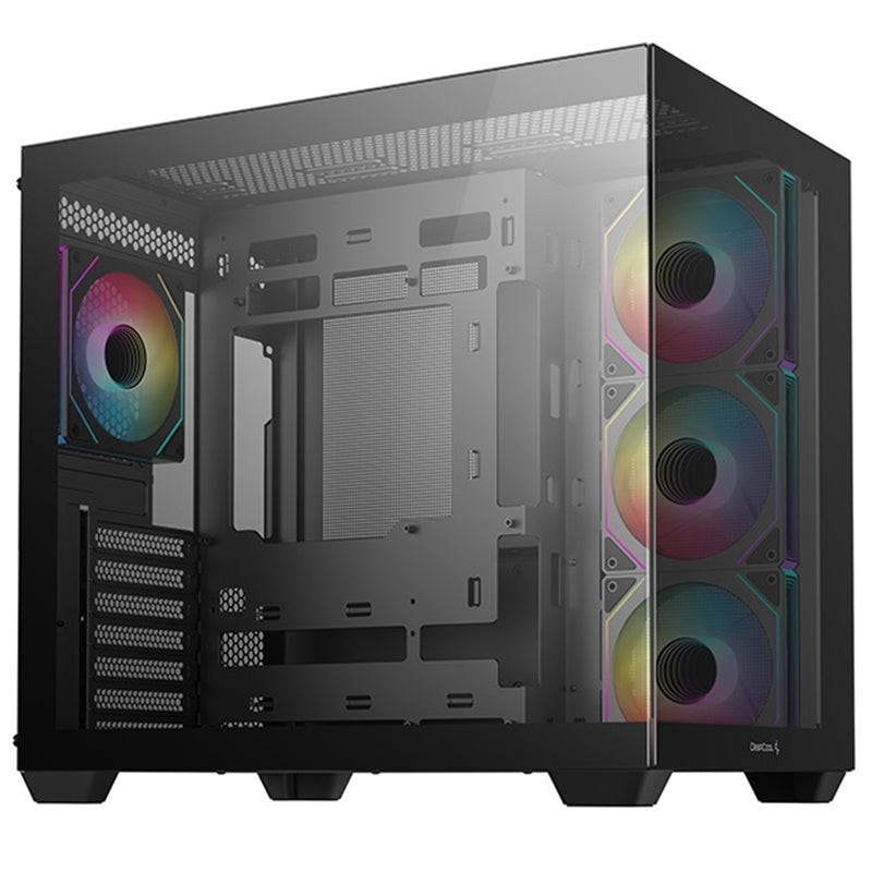 DeepCool CG530 4F Black Mid-Tower Case | ARGB, Tempered Glass, Airflow - IT Supplies Ltd