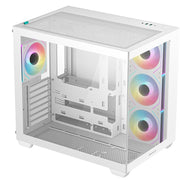 DeepCool CG530 4F White Mid-Tower Case | ARGB, Tempered Glass, Airflow - IT Supplies Ltd