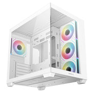 DeepCool CG530 4F White Mid-Tower Case | ARGB, Tempered Glass, Airflow - IT Supplies Ltd