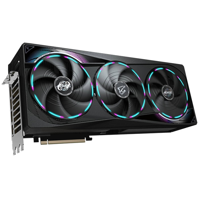 RTX 5080 AORUS MASTER 16G – 2805 MHz, GDDR7, RGB, LCD Edge View