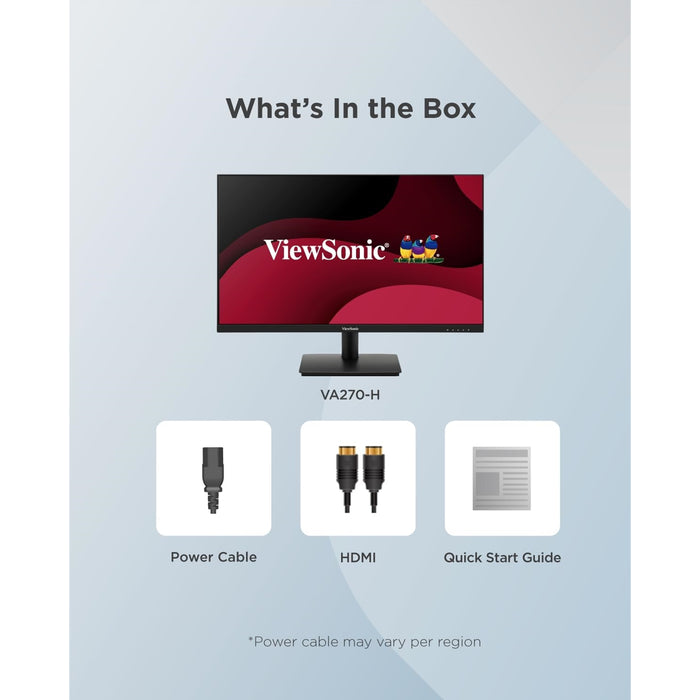 ViewSonic VA270-H 27" IPS Monitor, Full HD, 100Hz, 1ms, FreeSync
