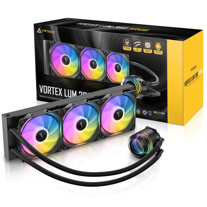 Antec Vortex Lum 360 ARGB Liquid Cooler – Intel & AMD Compatible