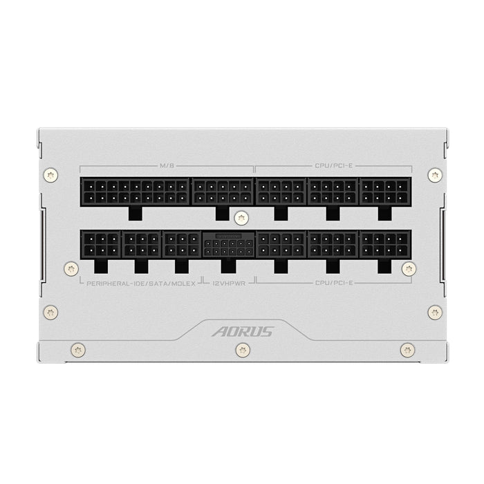 Power up with the GIGABYTE AORUS ELITE P1000W 80+ Platinum PSU! ATX 3.0, PCIe 5.0, fully modular, ultra-quiet 120mm fan