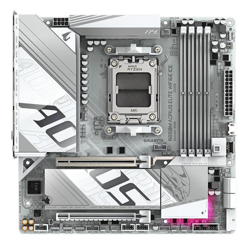 B850M AORUS ELITE WIFI6E ICE - AMD Ryzen 9000/8000/7000 | DDR5 - IT Supplies Ltd
