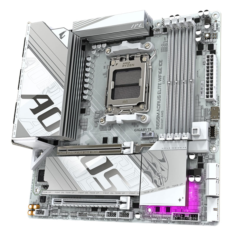 B850M AORUS ELITE WIFI6E ICE - AMD Ryzen 9000/8000/7000 | DDR5 - IT Supplies Ltd