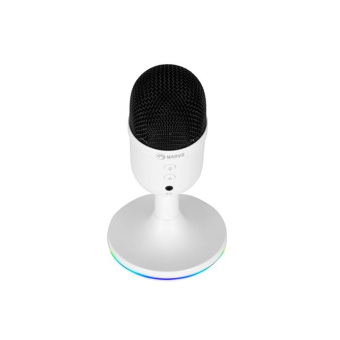 Marvo MIC-06 RGB USB Noise Cancelling Gaming Microphone – White