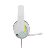 Marvo Tactic 40 RGB Gaming Headset White – USB Wired, 50mm Drivers - IT Supplies Ltd