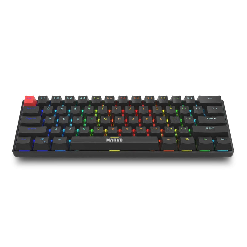 Marvo Saber 61 RGB Mechanical 60% Gaming Keyboard Black UK Layout - IT Supplies Ltd