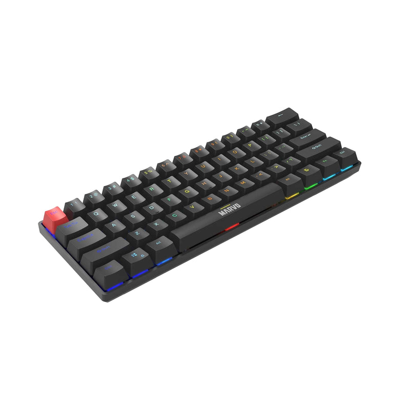 Marvo Saber 61 RGB Mechanical 60% Gaming Keyboard Black UK Layout - IT Supplies Ltd