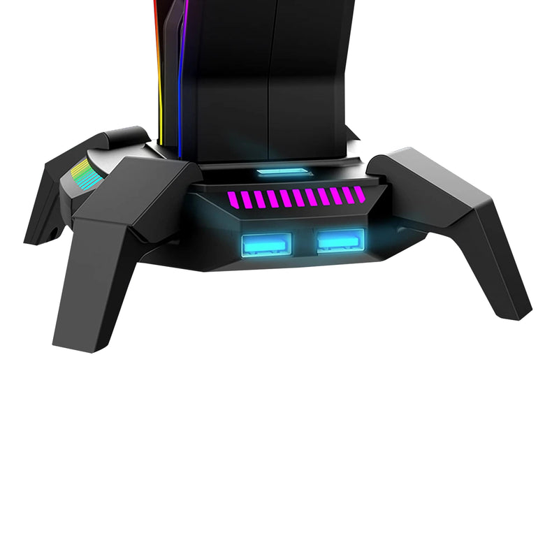 Marvo Kobe 30 RGB Headset Stand & USB Hub – 3 Ports + Audio - IT Supplies Ltd