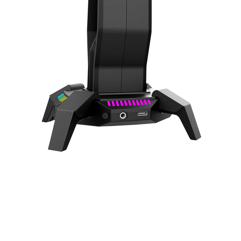 Marvo Kobe 30 RGB Headset Stand & USB Hub – 3 Ports + Audio - IT Supplies Ltd