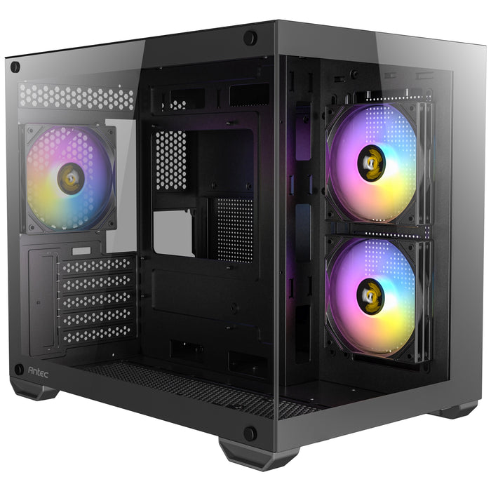Antec CX600M ARGB Micro-ATX Mini Tower Case Tempered Glass