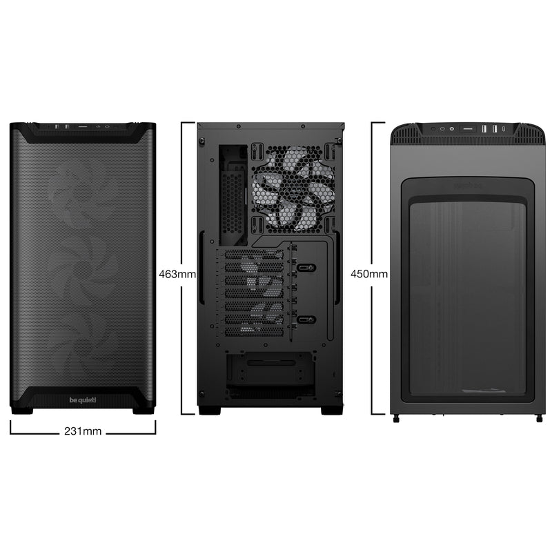be quiet! Pure Base 501 LX Case – High Airflow, 4x ARGB Fans, Black - IT Supplies Ltd