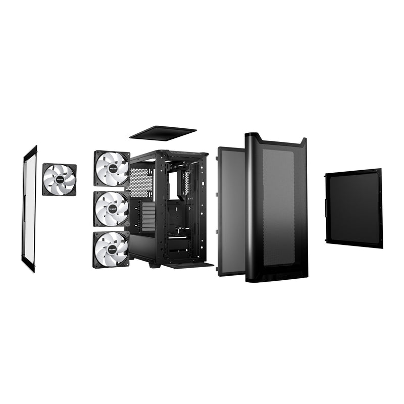 be quiet! Pure Base 501 LX Case – High Airflow, 4x ARGB Fans, Black - IT Supplies Ltd