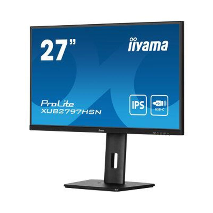 iiyama ProLite XUB2797HSN-B2 27" IPS Monitor Full HD USB-C Dock, 100Hz