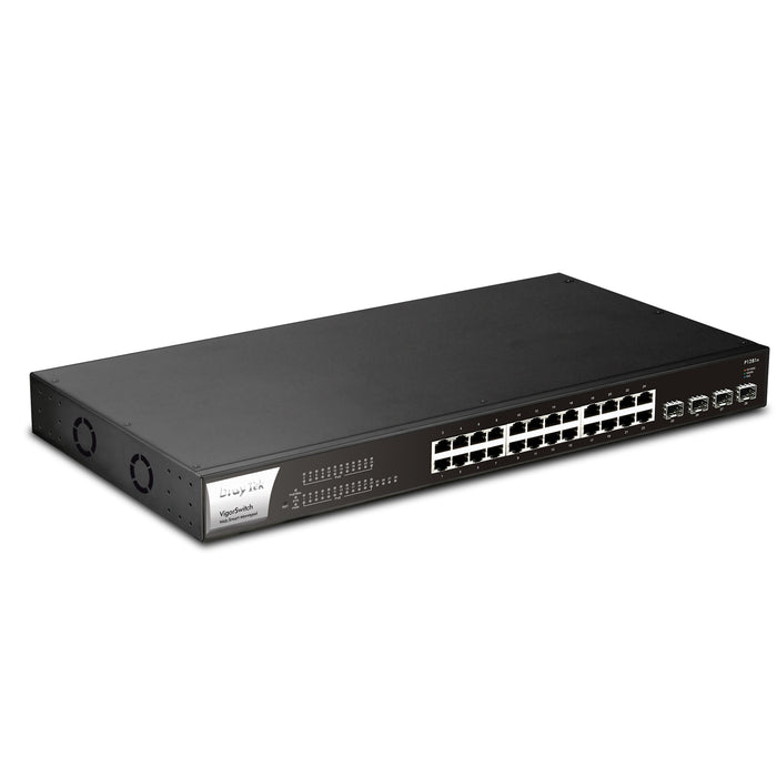 DrayTek VigorSwitch P1281X 24-Port PoE+ Managed Switch, 10GbE