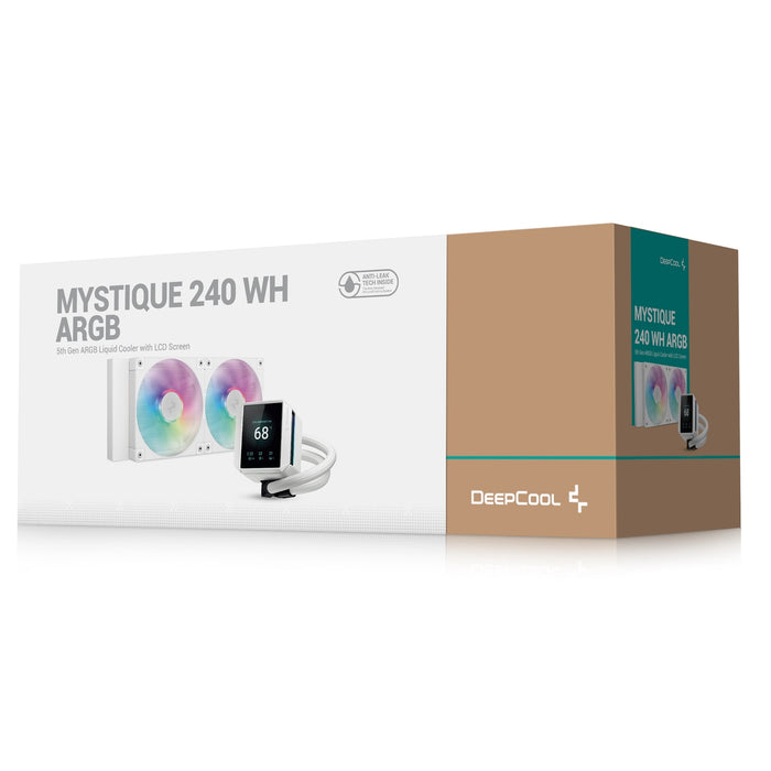 DeepCool Mystique 240 WH – ARGB, 2.83” LCD, 240mm Radiator, White