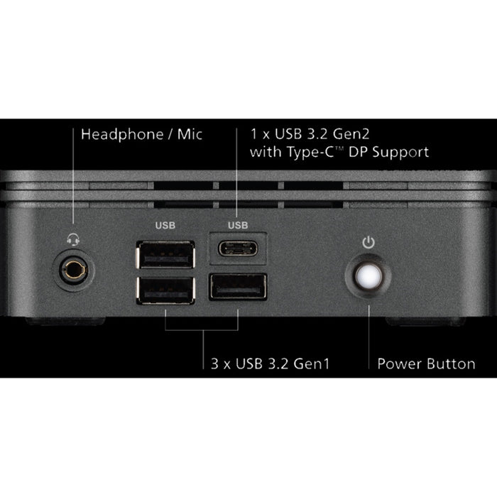 High-Performance AMD Ryzen 5 Mini PC - 16GB RAM, 500GB NVMe, Wi-Fi 6