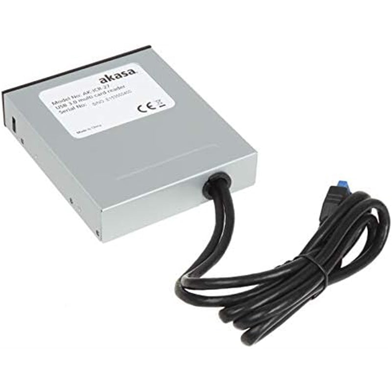 Akasa AK-ICR-27 USB 3.0 Multi Card Reader - UHS-II, 3.5", Black - IT Supplies Ltd