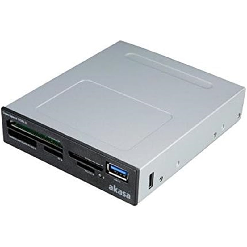 Akasa AK-ICR-27 USB 3.0 Multi Card Reader - UHS-II, 3.5", Black - IT Supplies Ltd