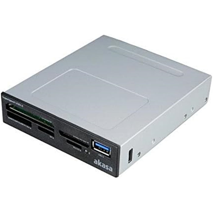 Akasa AK-ICR-27 USB 3.0 Multi Card Reader - UHS-II, 3.5", Black