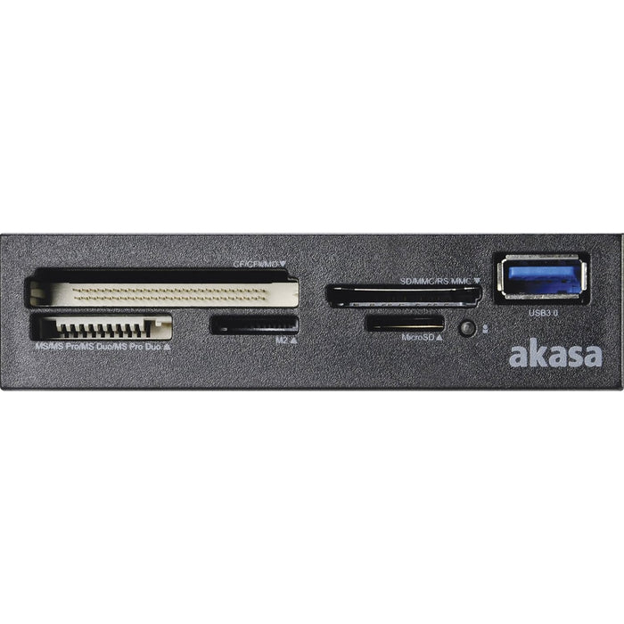 Akasa AK-ICR-27 USB 3.0 Multi Card Reader - UHS-II, 3.5", Black