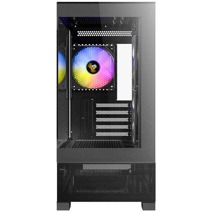 ANTEC CX500M Micro Tower Gaming Case – Black, ARGB, USB-C, Tempered Glass