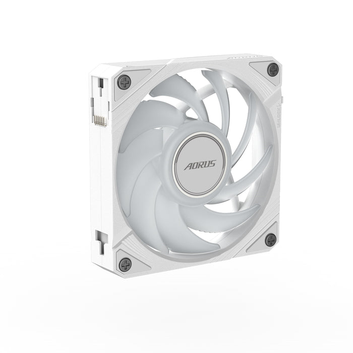 Gigabyte AORUS EZ Chain Fan 120 ICE - Quiet 120mm White ARGB Fan