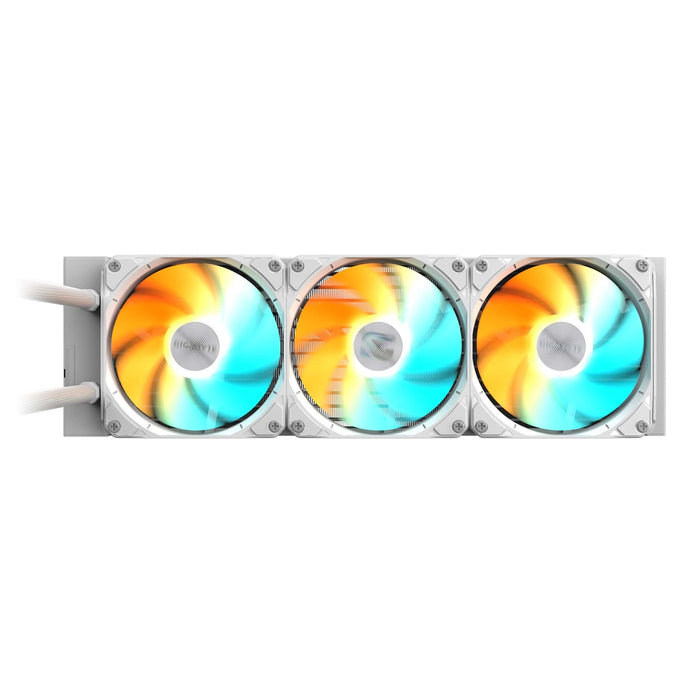 GIGABYTE GME ICE 360 AIO Cooler - 360mm Radiator, White, ARGB, Daisy-Chain Fans