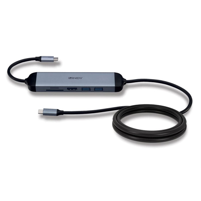 Lindy DST-Micro 140 USB-C Dock with 4K HDMI, 60W PD, USB & SD