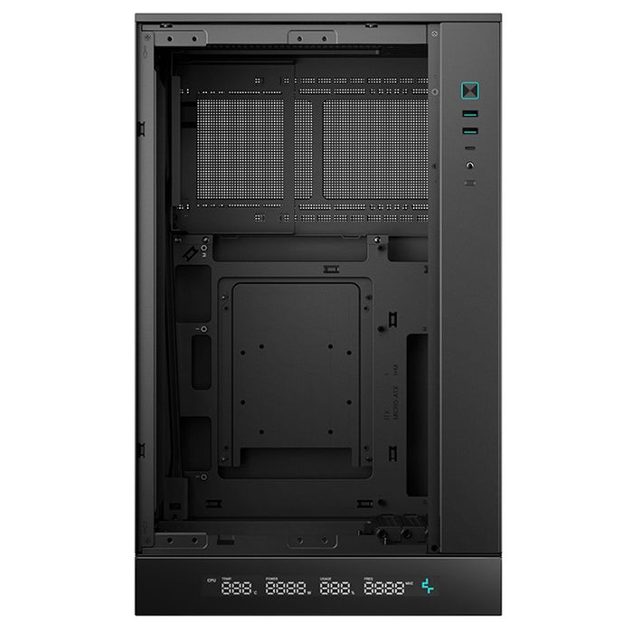 DeepCool CH270 Digital Black Micro-ATX Case with USB-C & 360mm Support