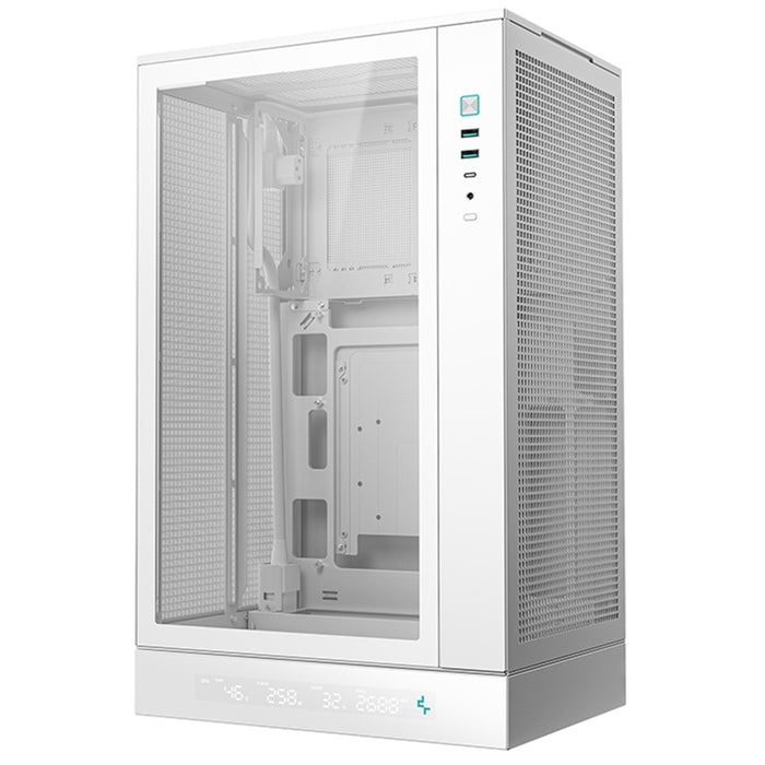 DeepCool CH270 Digital White Micro-ATX Case with Glass & USB-C