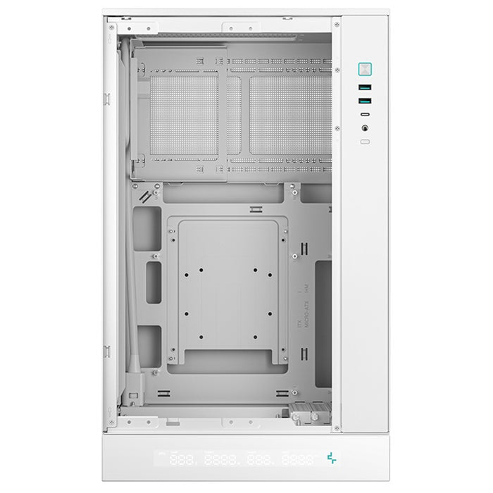 DeepCool CH270 Digital White Micro-ATX Case with Glass & USB-C