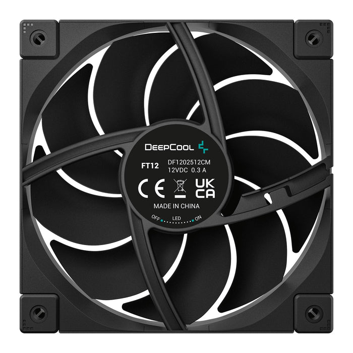 DeepCool FT12 120mm Case Fan – 75 CFM, 4.2 mmAq, Quiet PWM Cooling
