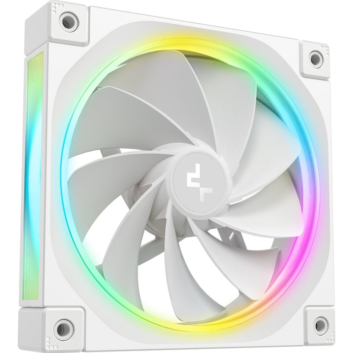 DeepCool FL12 120mm Reverse ARGB Fan 3-Pack White – Quiet, PWM, High Airflow