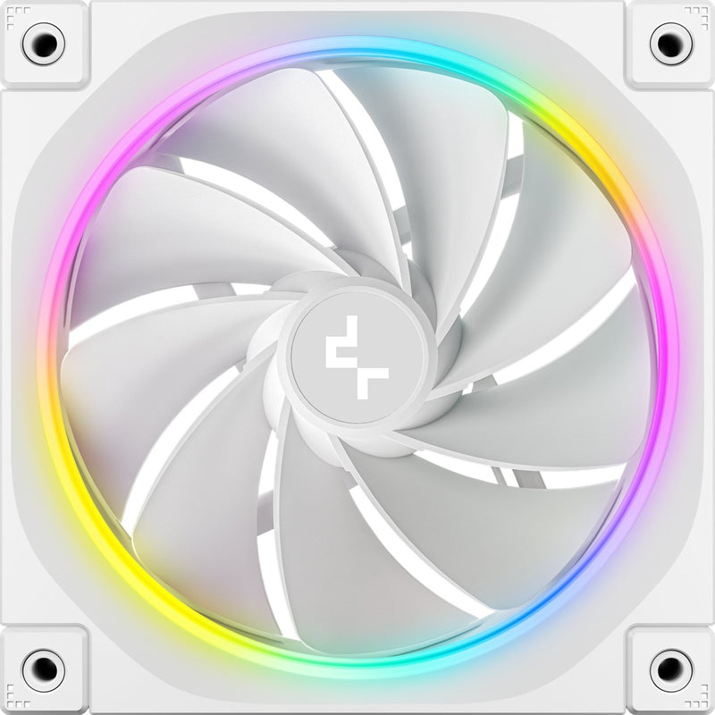 DeepCool FL12 120mm Reverse ARGB Fan 3-Pack White – Quiet, PWM, High Airflow - IT Supplies Ltd