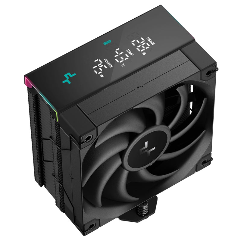 DeepCool AK400 Digital Pro CPU Cooler, ARGB Fan & Display, Black - IT Supplies Ltd