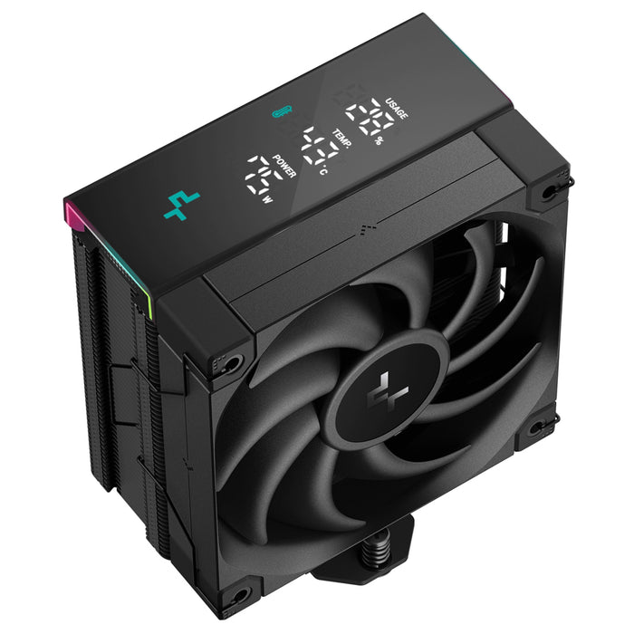 DeepCool AK400 Digital Pro CPU Cooler, ARGB Fan & Display, Black
